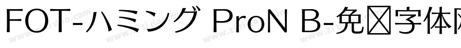 FOT-ハミング ProN B字体转换